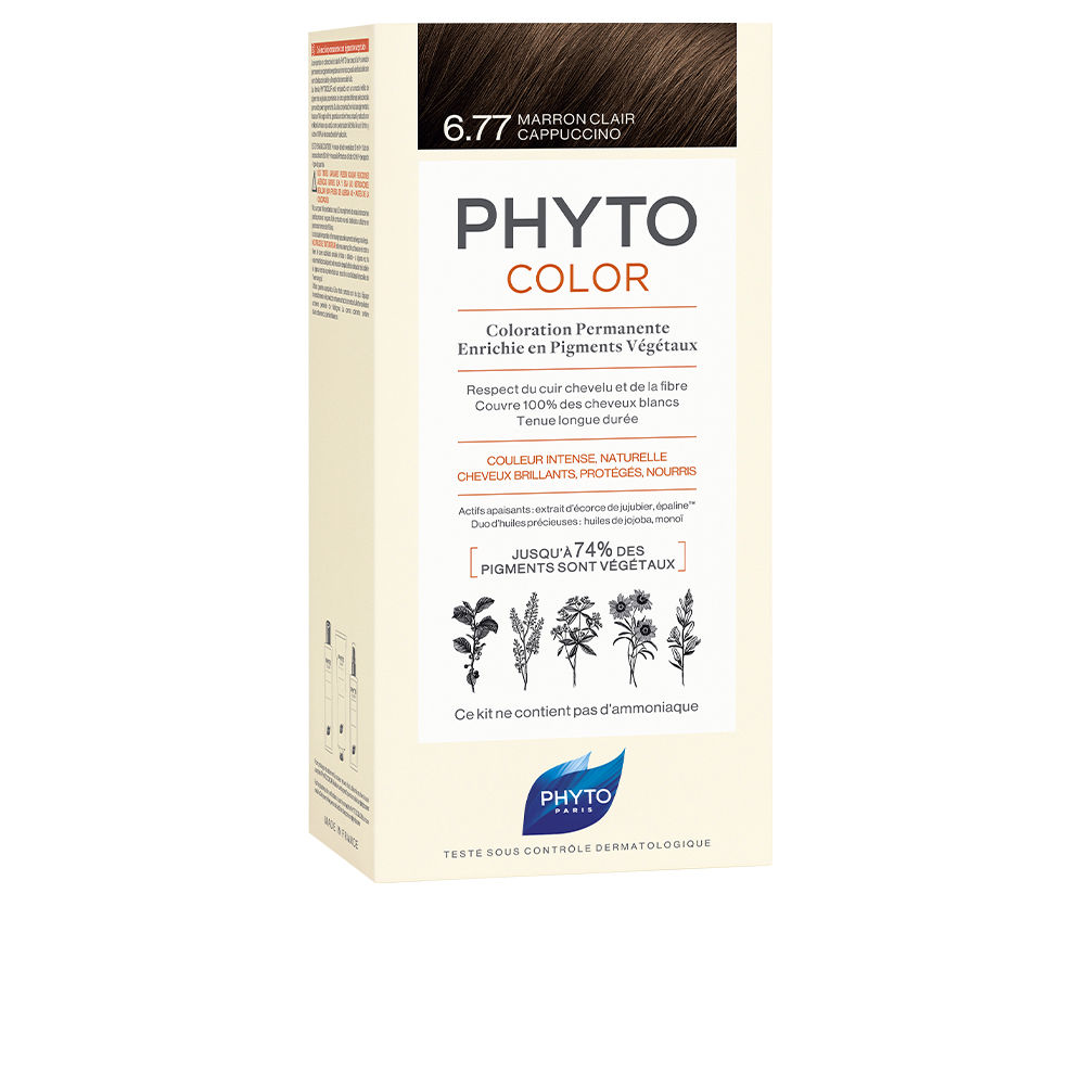 PHYTO HAIR COLOR #6.77-marrón claro capuchino 4 u
