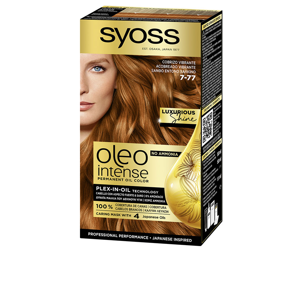 OLEO INTENSE ammonia-free hair color luxurious shine #7-77-vibrant copper 5 pcs 5 pz