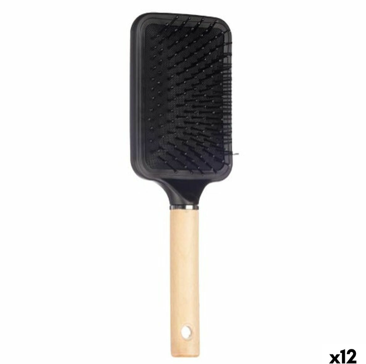 Brush Berilo Brown Black Wood Silicone Plastic (12 Units)